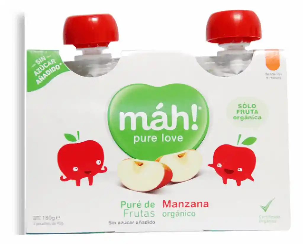 Mah Pack Compota con Puré de Manzana 