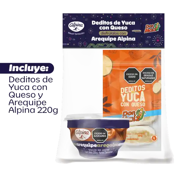 Alpina Dedito Queso + Arequipe Ritual Tentación 