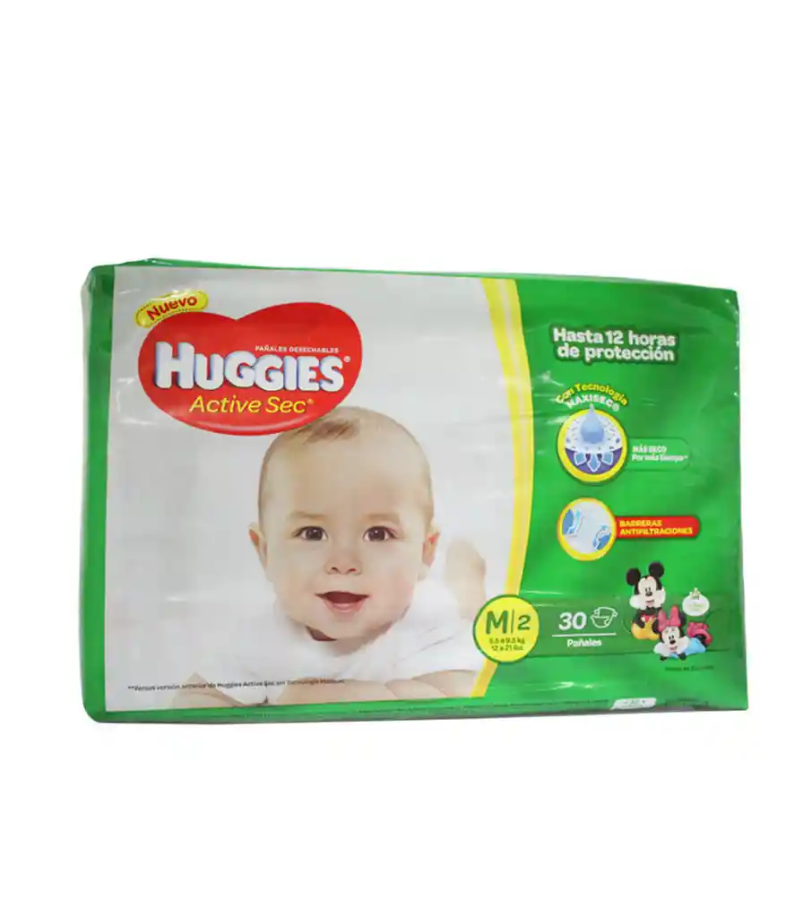 Huggies Pañales Desechables Active Sec Etapa 2