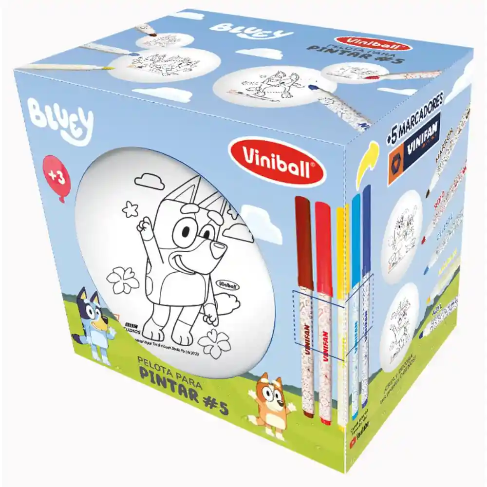 Viniball Pelota Coloreable Bluey
