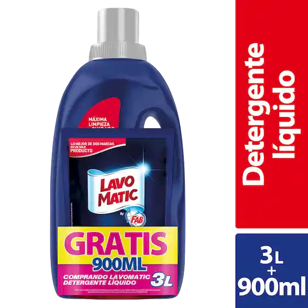 detergente Lavomatic3L + doypack fab 900ml