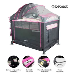 Cuna Corral Pack&play Verona Bebesit Rosado