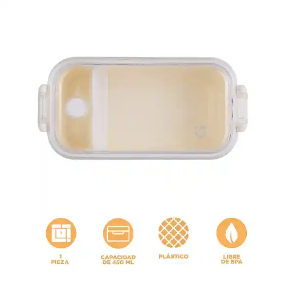 Contenedor Para Alimentos Series Graceful Beige Miniso