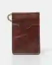 Billetera Clip Leather Goods Café Castaño Oscuro Chevignon