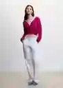 Cárdigan Crayon Fucsia Talla M Mujer Mango