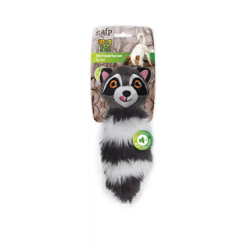 AFP Peluche Para Perro Dig it! Tree Friend Raccoon