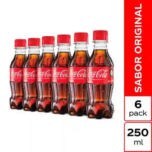 Coca-Cola Gaseosa Sabor Original 250 ml x 6 und 