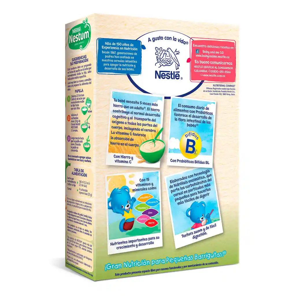 Cereal infantil NESTUM 5 Cereales x 200g