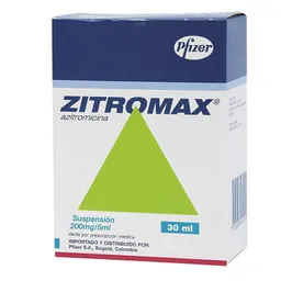 Zitromax Suspensión (200 mg/5 mL) 30 mL