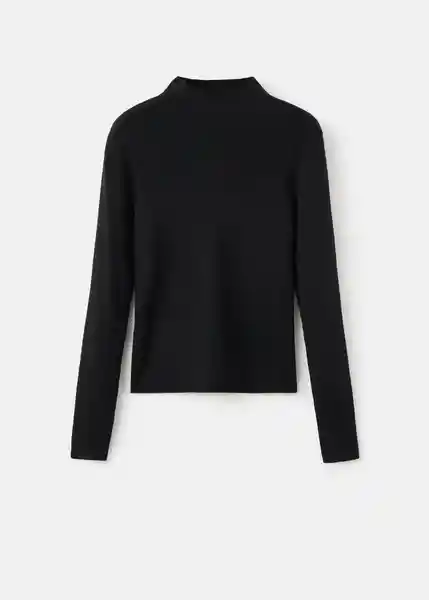 Saco Jersey Hielo Negro Talla M Mujer Mango