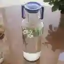 Fenice Botella de Vidrio de Con Tapa Azul