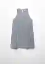 Vestido Sara-H Gris Claro Vigoré Talla S Mujer Mango