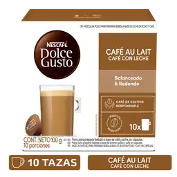 Cápsulas de Café con Leche NESCAFÉ DOLCE GUSTO Au Lait x 100g