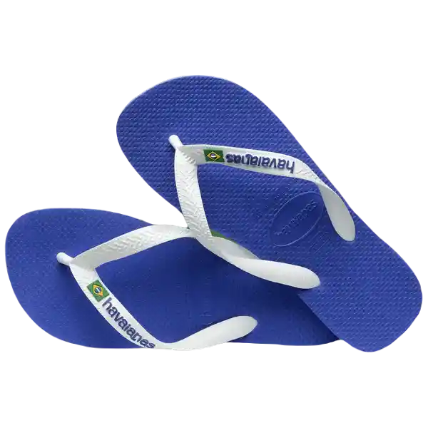 Sandalias Brasil Logo Azul Naval Talla 38 4110850 Havaianas