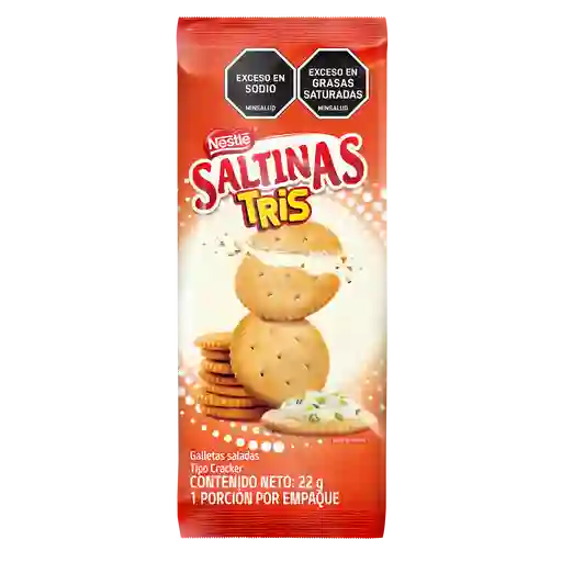 Galletas de sal SALTINAS TRIS tipo cracker x 22g
