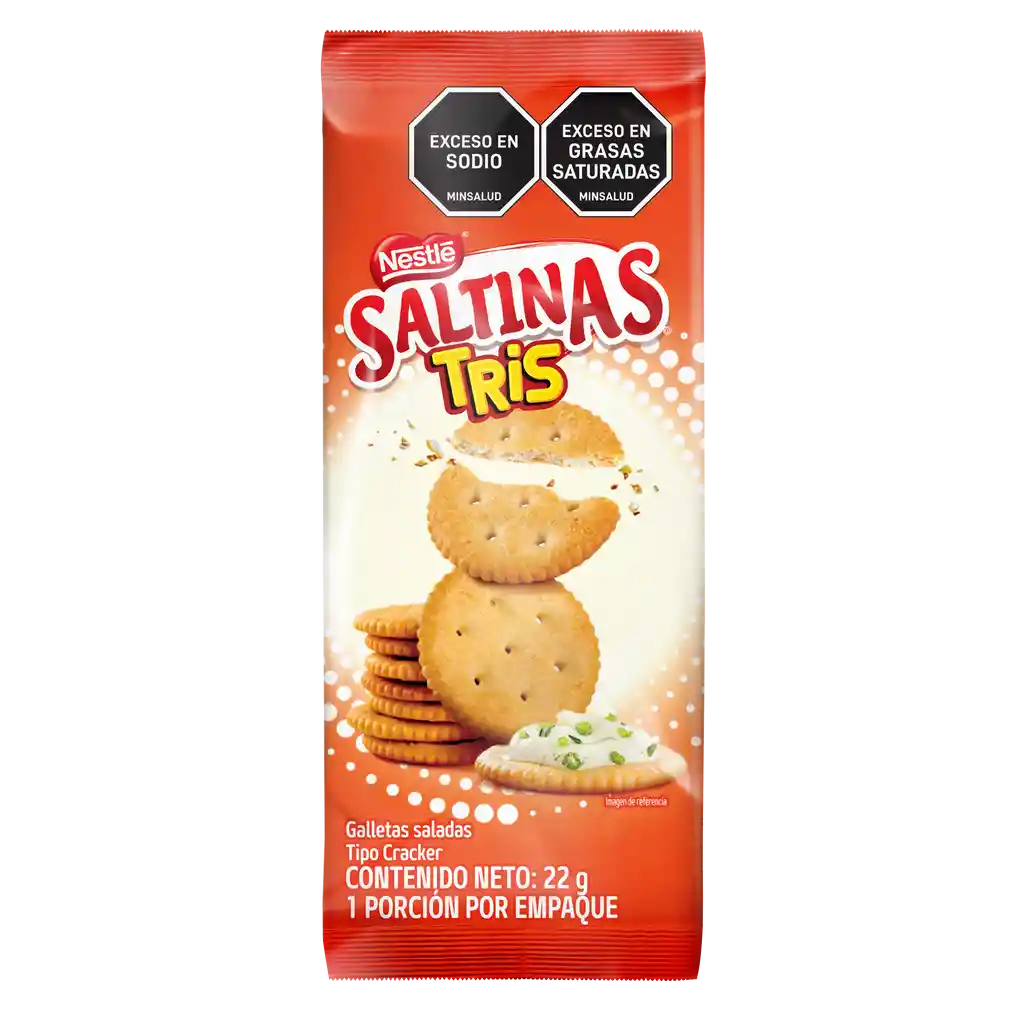 Galletas de sal SALTINAS TRIS tipo cracker x 22g