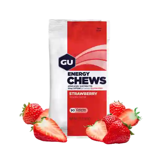 Gu Energy Gomas Energéticas Chews Sabor a Fresa
