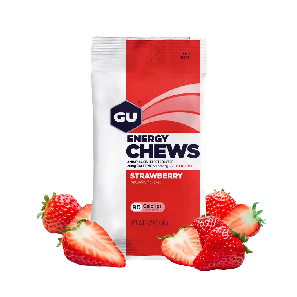 Gu Energy Gomas Energéticas Chews Sabor a Fresa