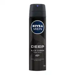 Nivea Men Desodorante Deep Black Carbón en Spray