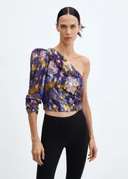 Blusa Showy Negro Talla S Mujer Mango