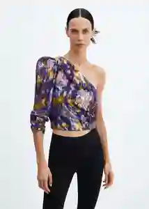 Blusa Showy Negro Talla S Mujer Mango