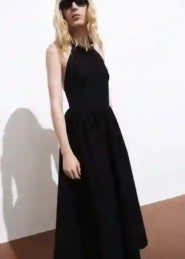 Vestido Audrey Negro Talla M Mujer Mango