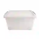 Caja Organizadora Rueda Transparente Color Piedra
