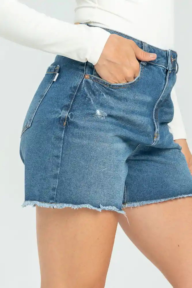 Short Mom Fit Tiro Alto