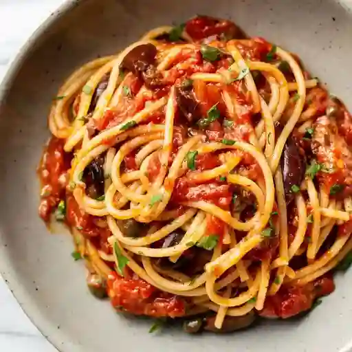 Combo pasta napolitana con pollo