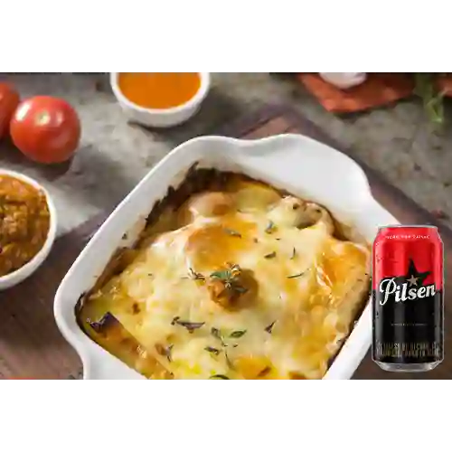 Combo Lasagna Boloñesa + Pilsen 330 ml