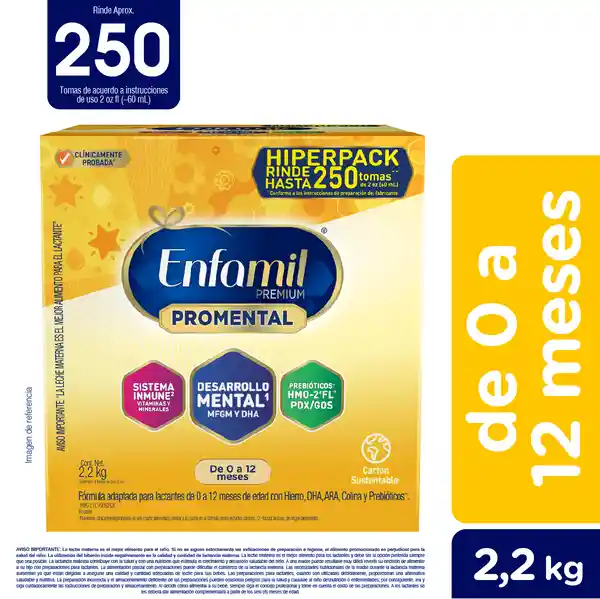 Enfamil Fórmula Infantil Promental Etapa 1 2200 g
