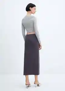 Top Sara-H Gris Claro Vigoré Talla XS Mujer Mango