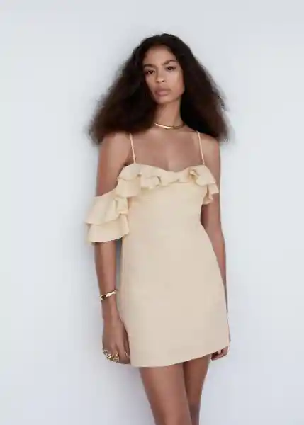 Vestido Camila Beige Talla XS Mujer Mango