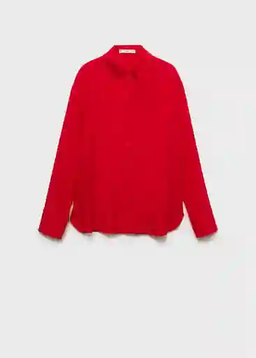 Camisa Lima Rojo Talla L Mujer Mango