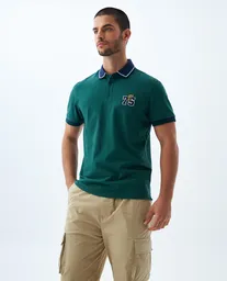 Camiseta Hombre Verde Talla M 809F013 Americanino