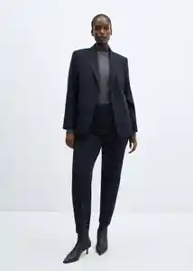 Pantalón Boreal Marino Talla 44 Mujer Mango