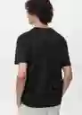 Camiseta Bellow Negro Talla L Hombre Mango