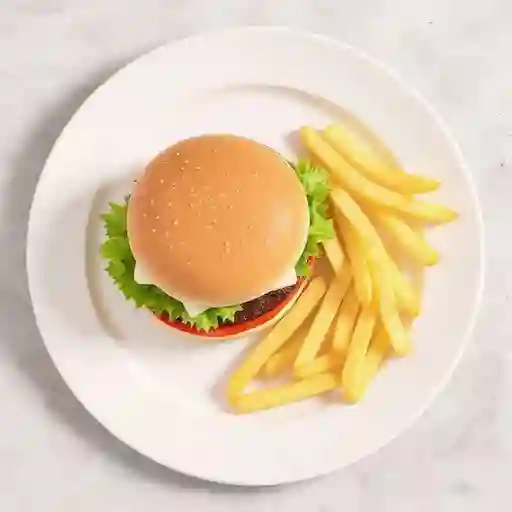 Hamburguesa Sencilla con Papas
