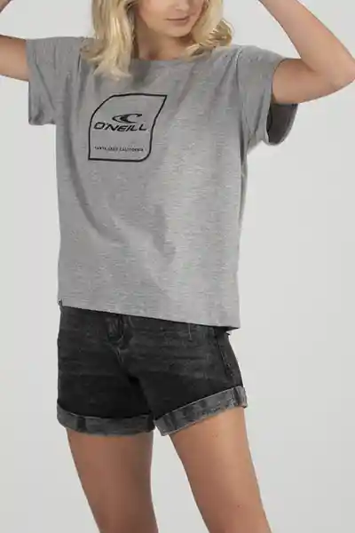 ONeill Camiseta Classic Cube Femenino Gris Oscuro Talla S