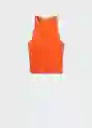 Top Dexter Naranja Talla S Mujer Mango