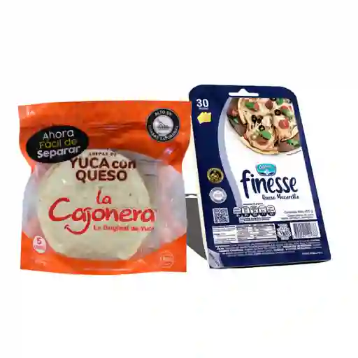 Combo Desayuno Arepa La cajonera + Queso Finesse