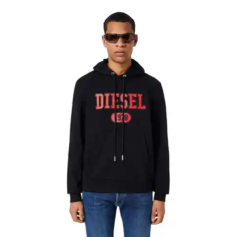 Diesel Buzo Hombre Adulto Negro Talla L S-GINN-HOOD-K25