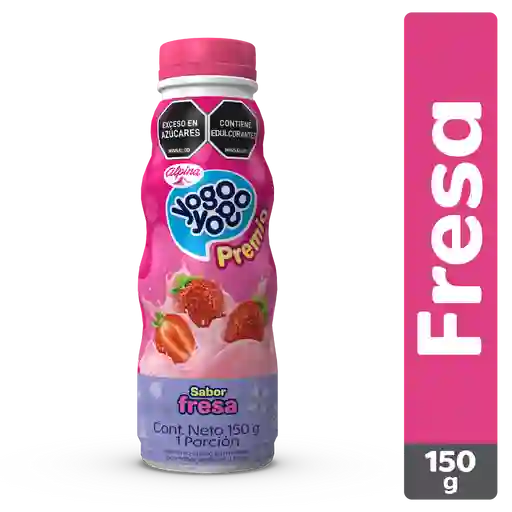 Yogo Yogo Yogurt Alimento Lácteo Sabor Fresa