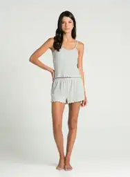 Short Pijama Gris Jaspe Talla M