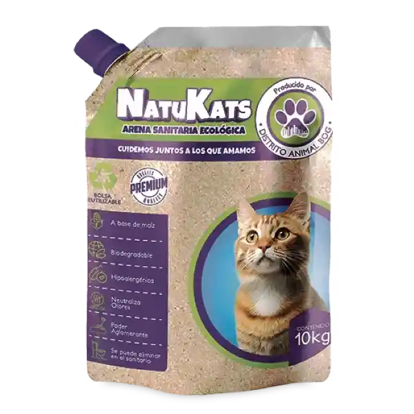 Natukats Arena de Maíz Gatos Lavanda