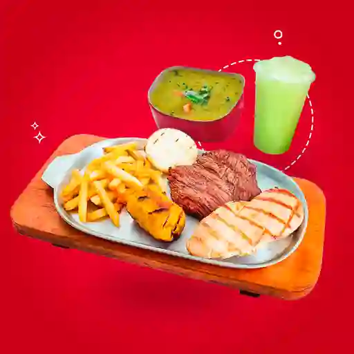 Mixto 2 Carnes + Sopa + Limonada
