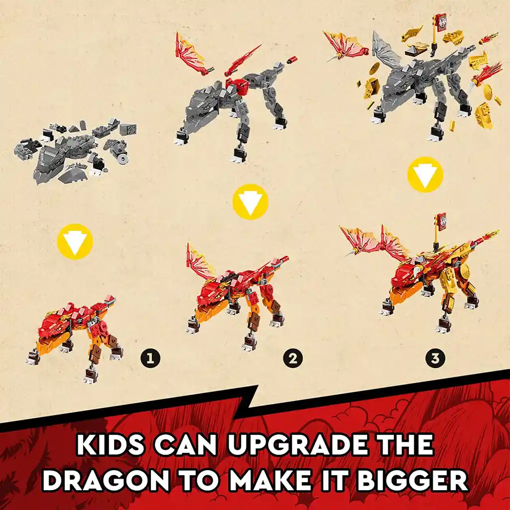 Lego Set de Construcción Dragón Del Fuego Evo de Kai