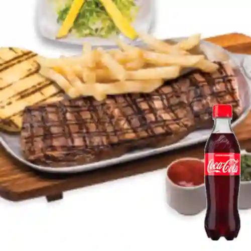 Combo Churrasco Asado con Papas + Coca-Cola 400 ml