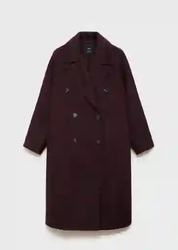 Abrigo Picarol Vino Talla S Mujer Mango
