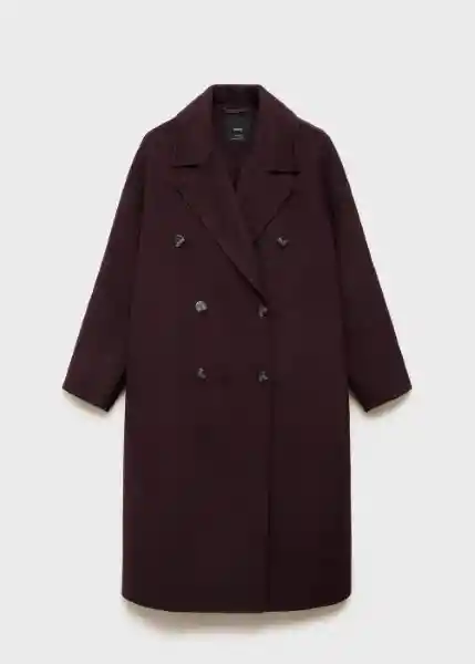 Abrigo Picarol Vino Talla S Mujer Mango